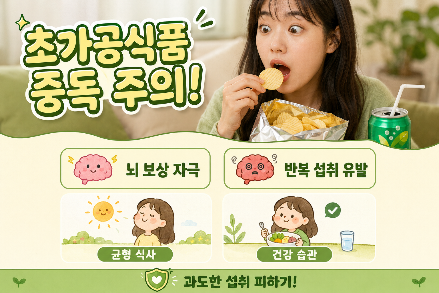 감자칩 한 봉지 순삭, 의지 부족 아닌 초가공식품 중독 신호