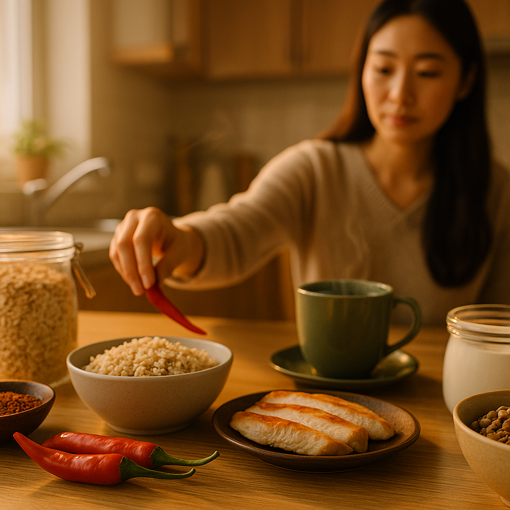 “먹으면 대사 업!” 지방 연소 돕는 식품 6가지: 고추·통곡물·살코기·저지방 유제품·녹차·렌즈콩