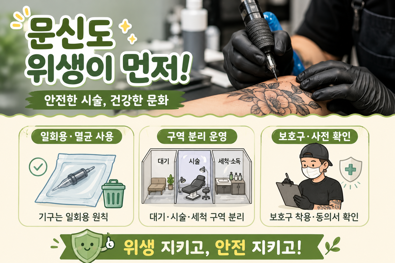 2027년 문신사법 시행 전 필독, 타투샵 위생·안전 기준 이렇게 바뀐다