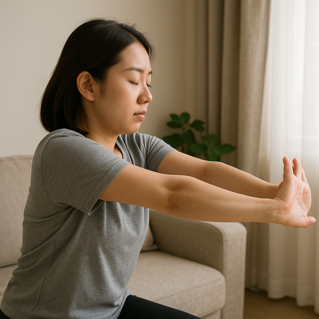 등 날개뼈 통증 원인과 완화 스트레칭 — 자세 교정·찜질·병원 진료가 필요한 경우