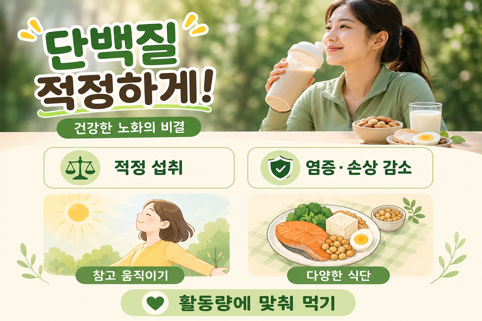 운동 안 하고 단백질만 챙기면? 노화 부르는 과다 섭취의 함정