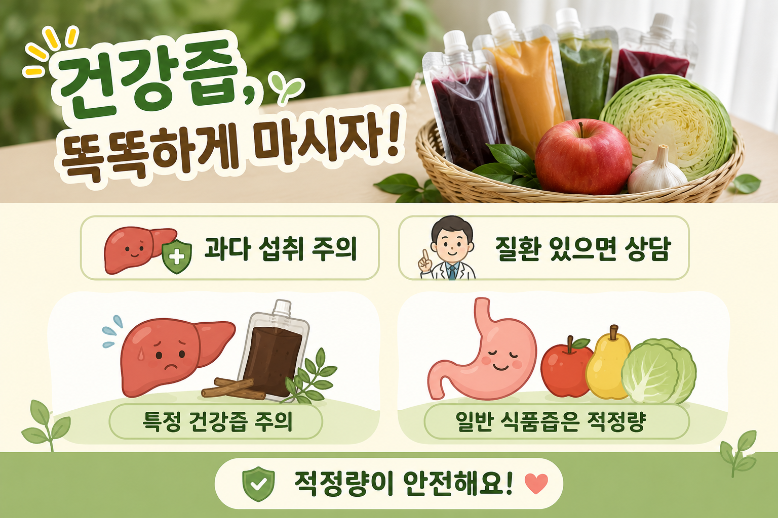 건강즙 매일 마신다면 꼭 보세요 간과 신장에 부담될 수 있습니다