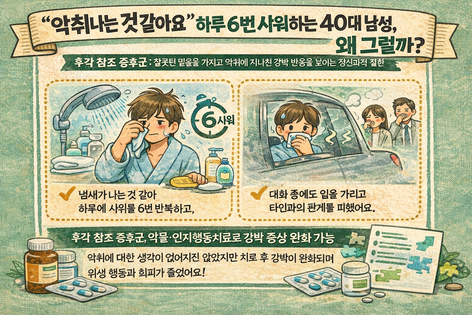 나한테 악취가 난다? 하루 6번 샤워 부른 후각 참조 증후군의 정체