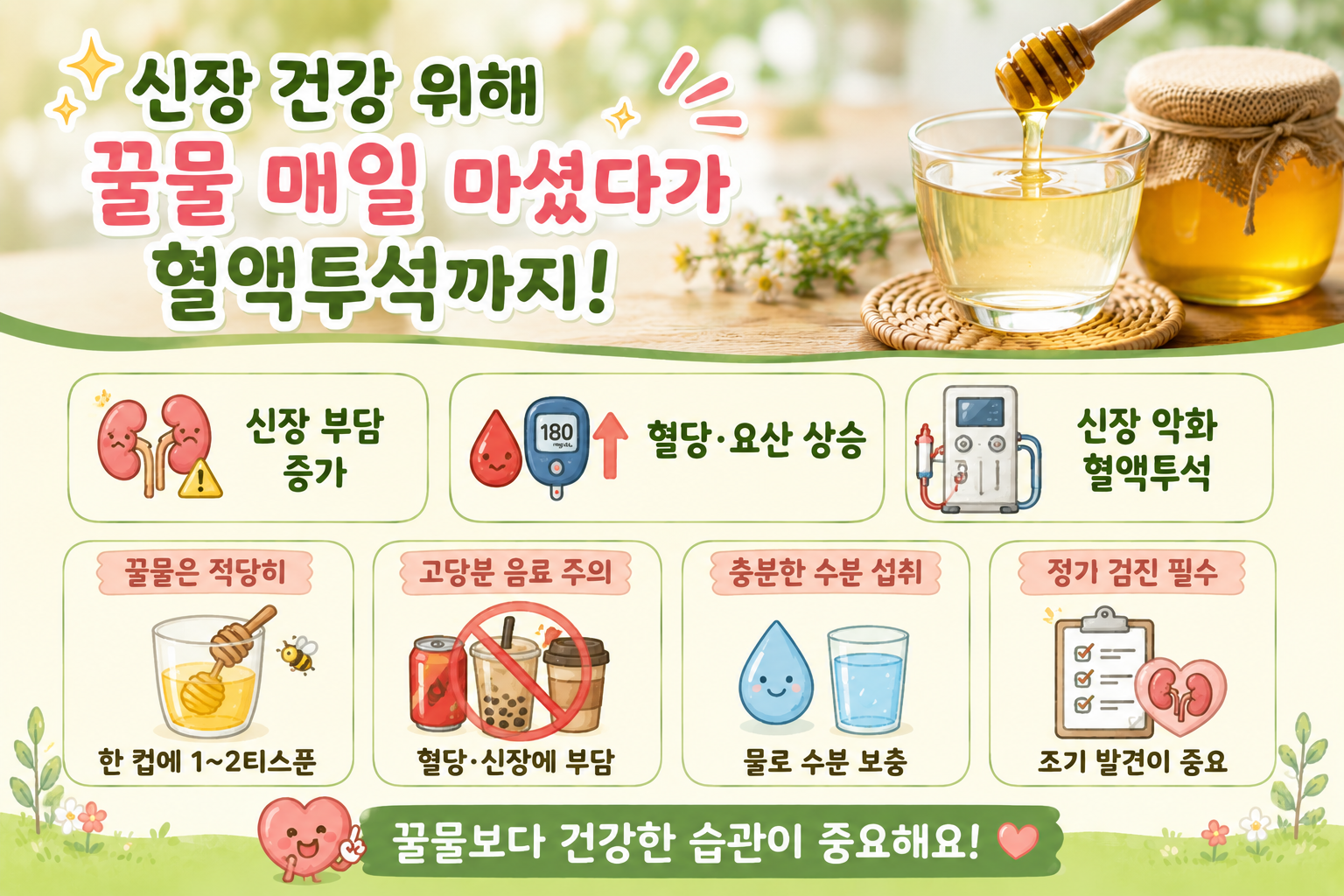 신장에 좋다던 꿀물, 매일 2L 마셨다가 혈액투석까지