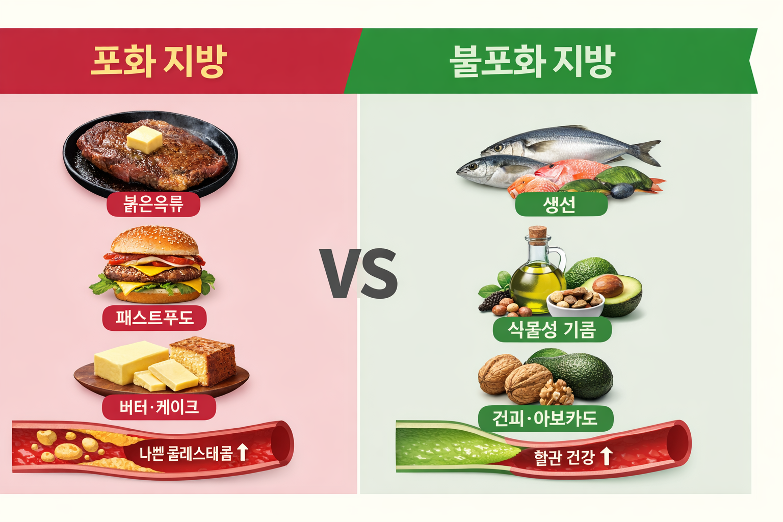 포화지방 vs 불포화지방, 어떤 음식에 많을까? 좋은 지방 고르는 법