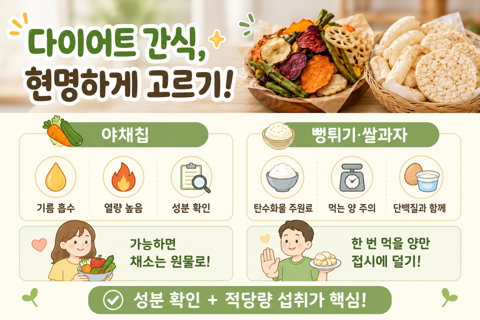 다이어트 간식인 줄 알았는데…야채칩·뻥튀기, 밥 한 공기 칼로리 넘는 이유