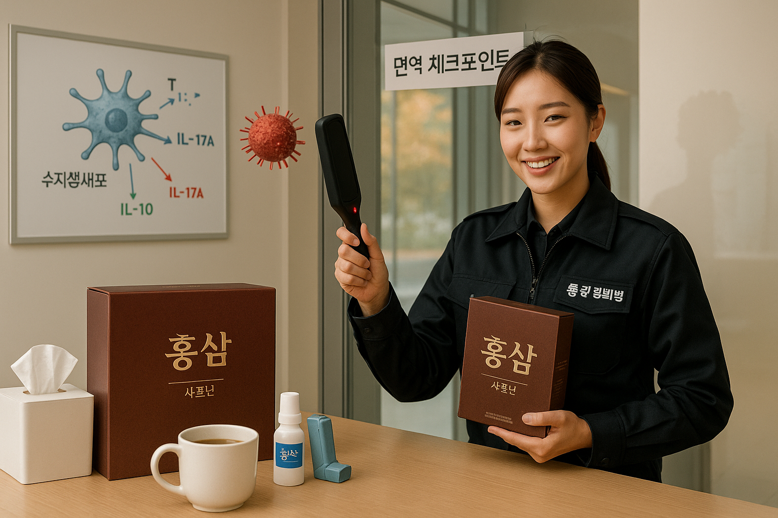 환절기 천식·비염 완화: 홍삼의 수지상세포·T세포 면역 조절 효과