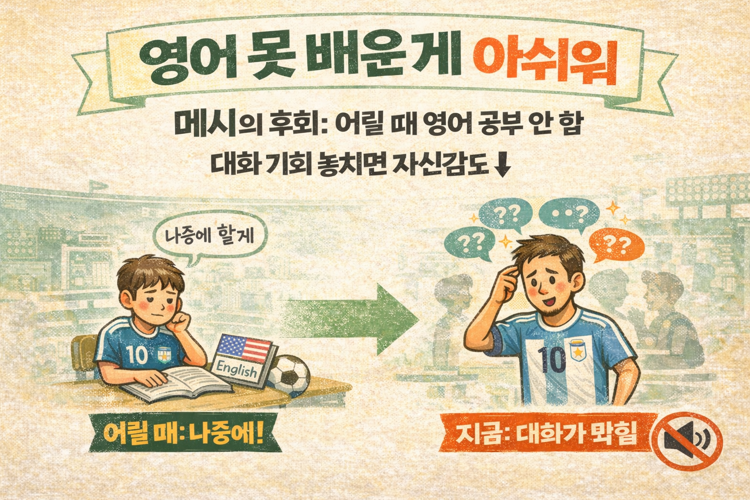 “반쯤 무식해진 느낌” 메시 영어 콤플렉스 고백…지금부터라도 외국어 해야 하는 이유