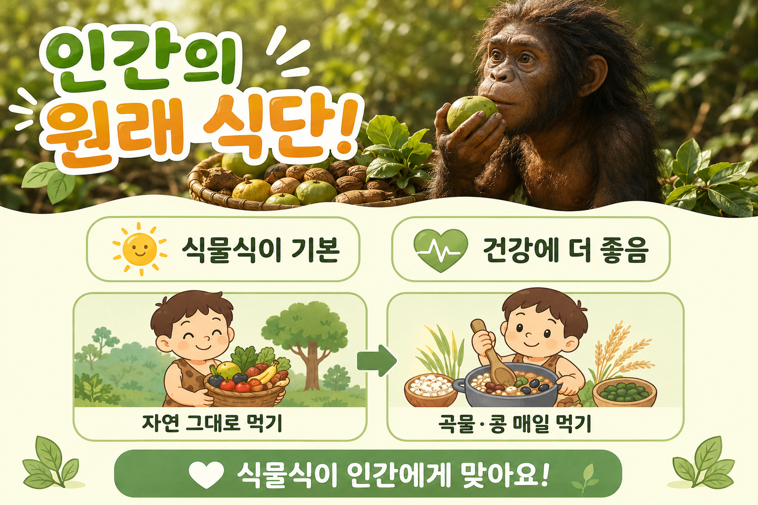 고기 먹었다고 육식동물? 구석기 다이어트가 놓친 식물식 진실