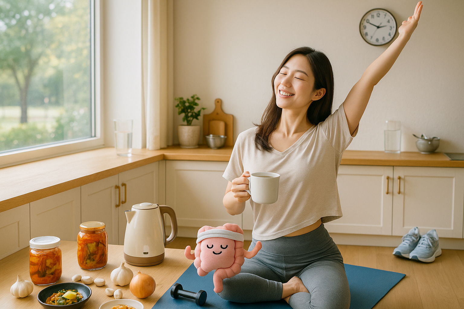 자연스럽게 장 건강 개선: 유익균 식품·아침 산책·간헐적 단식 실천법