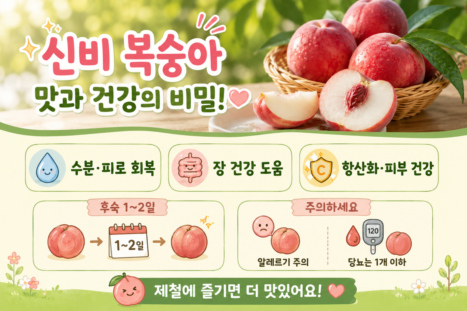 1년에 딱 2주만 먹는 신비 복숭아, 효능부터 후숙법까지 꼭 알아야 할 것