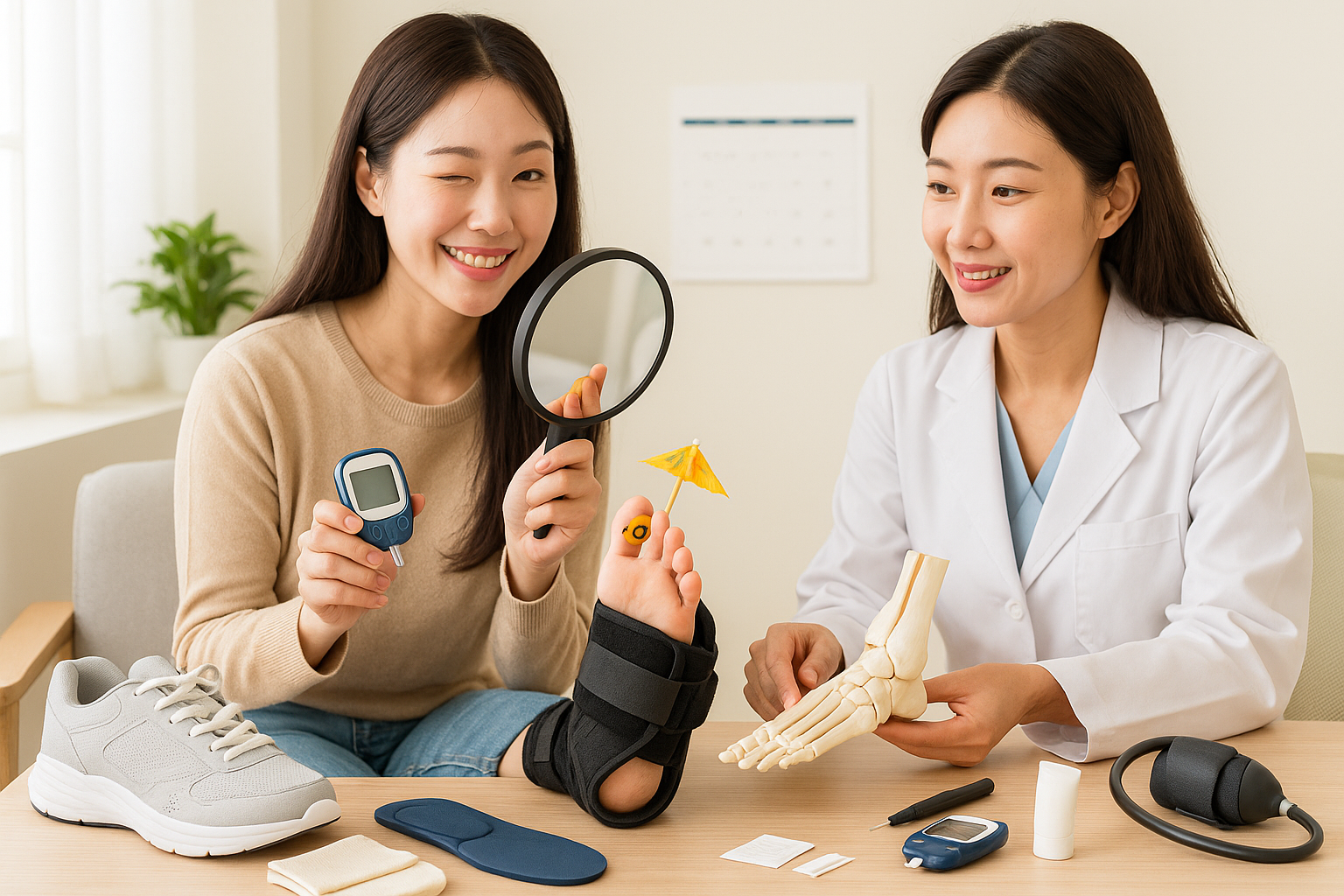 발가락 골절, 당뇨발로 번질까? 혈당관리·모노필라멘트·ABI 검사와 신발 선택법