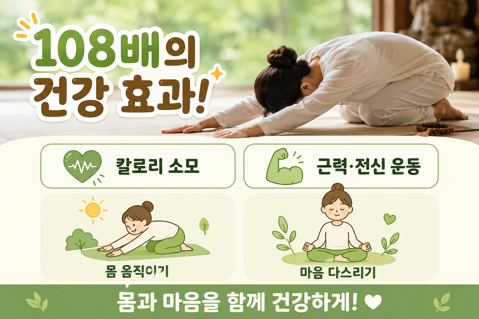 고소영도 실천한 108배 운동 효과, 다이어트·근력·명상까지 되는 전신 루틴