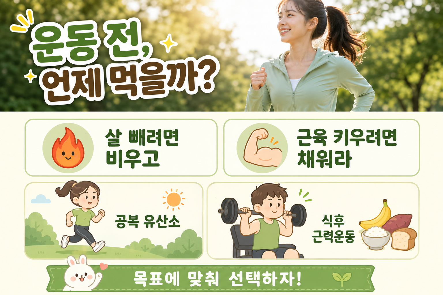 “살 빼려면 공복, 근육 키우려면 식후?” 목표별 운동 전후 식사 타이밍