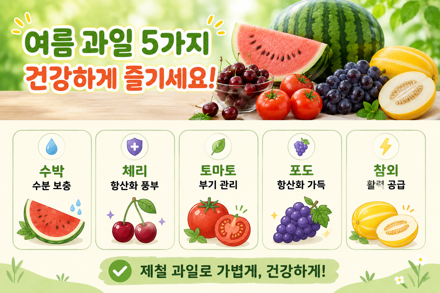여름 과일 5가지 효능, 해독·다이어트 돕는 수분 폭탄 과일은?