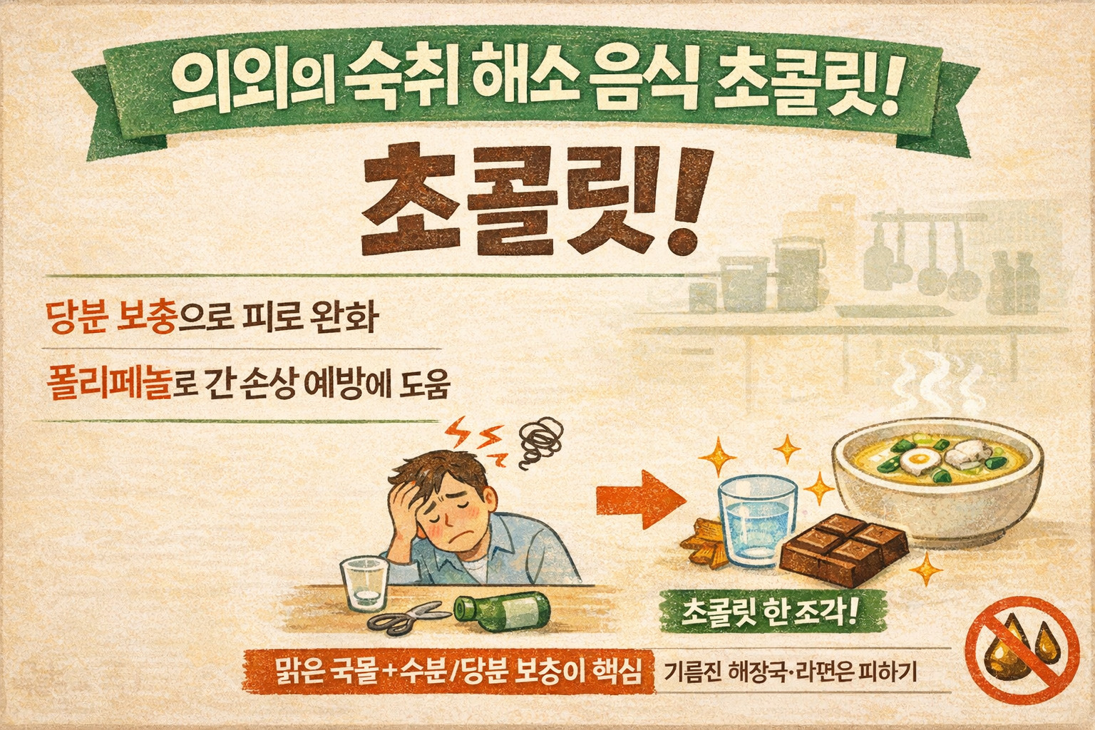 영양사가 콕 집은 숙취해소 음식: 북엇국·콩나물국부터 의외의 초콜릿까지