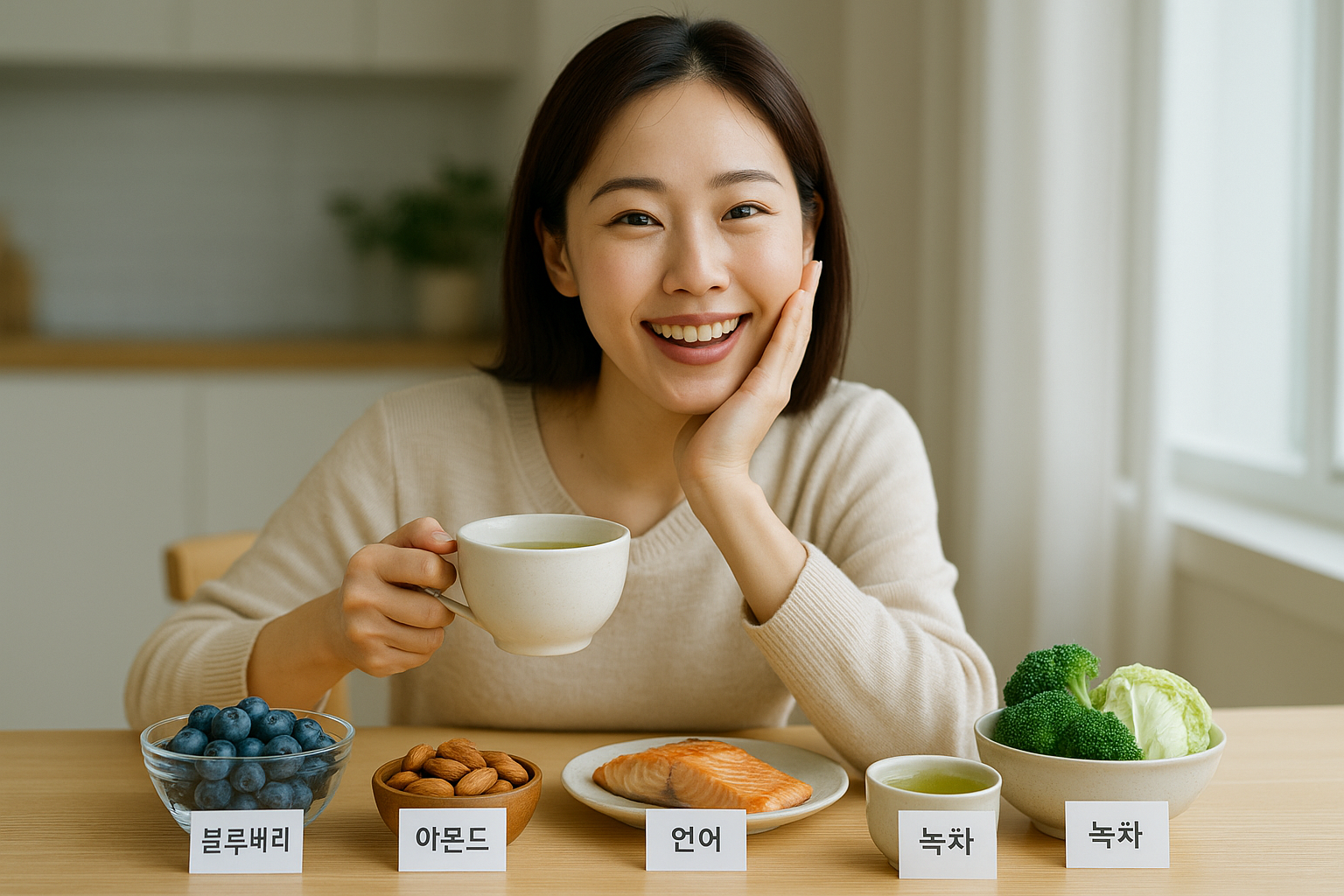 윤기 나는 동안 피부, 블루베리부터 연어까지 피부 노화 막는 5가지 식품