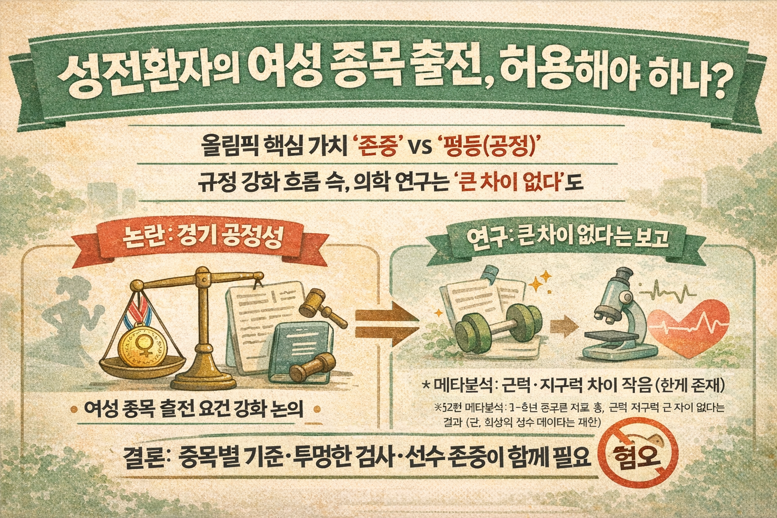 성전환자 여성 종목 출전, 허용해야 하나? 올림픽 규정 변화와 의학 근거 총정리