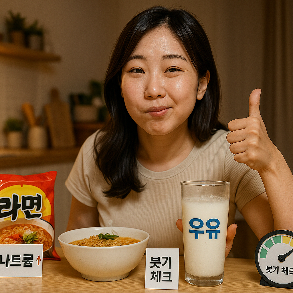 라면 먹고 붓기? 우유 한 잔의 칼륨이 나트륨 배출 돕는다