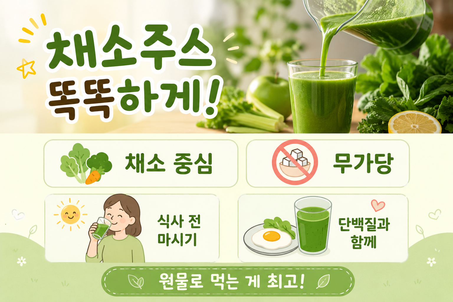 갈아 먹는 채소·과일, 정말 설탕물일까? 식이섬유와 혈당 진실