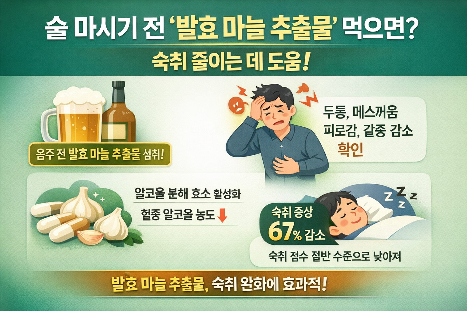 술 마시기 전 ‘발효 마늘’ 먹었더니…숙취 줄어든 이유, 연구로 확인