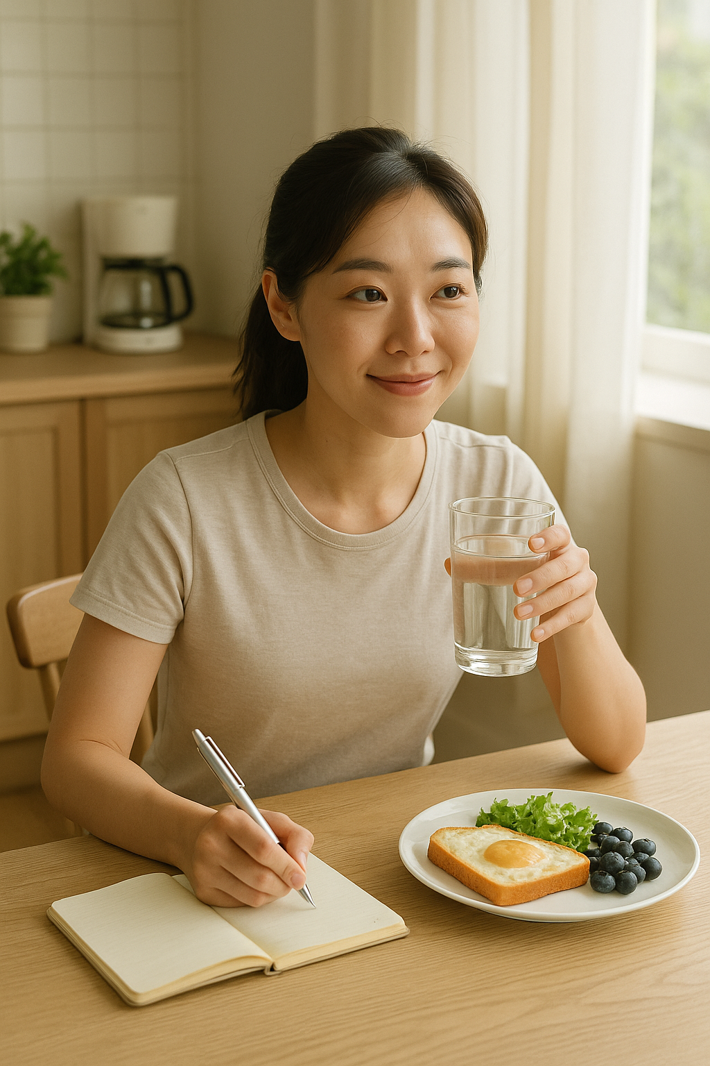 건강한 사람들의 아침 습관: 아침식사·수분·10분운동·디지털디톡스·마음챙김 실천 가이드