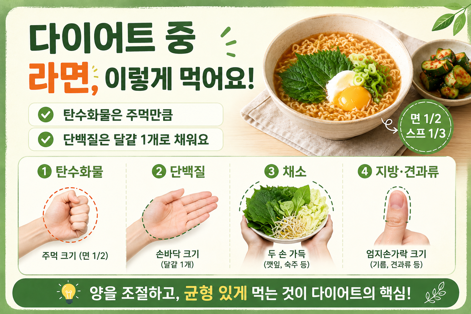 문채원 다이어트 라면 레시피, 면 반 개로 살 덜 찌게 먹는 법