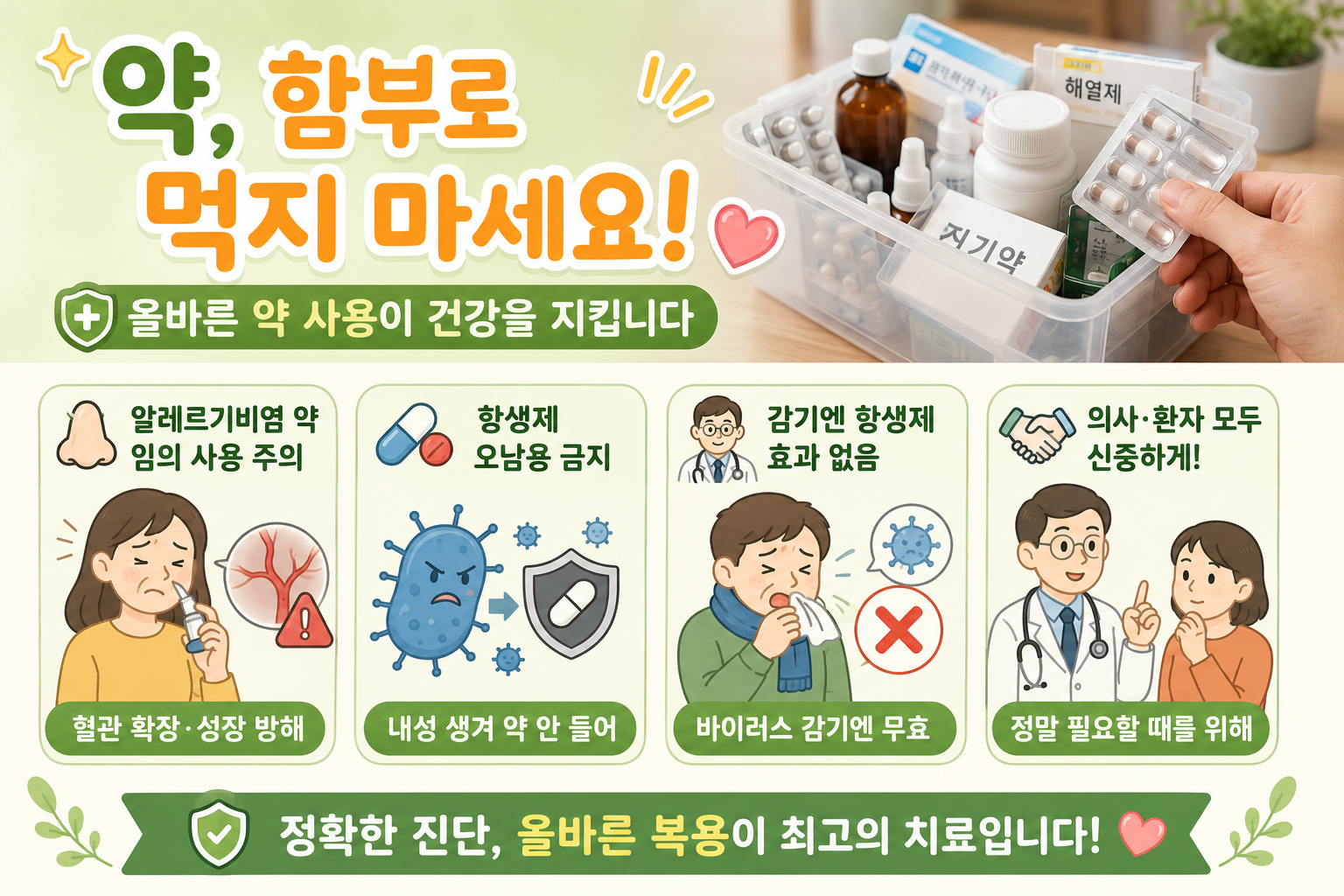 집에 남은 약 그냥 먹어도 될까? 감기약·항생제 오남용 위험