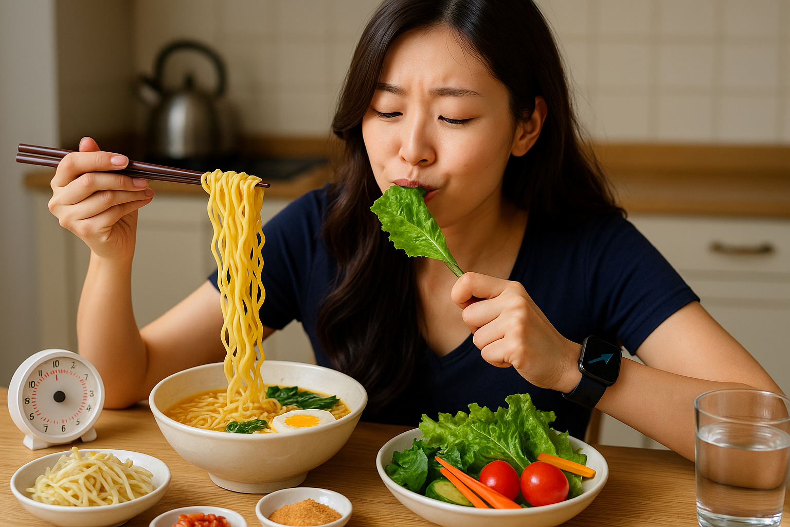 라면·국수 면부터 먹으면 혈당 스파이크↑ 채소→단백질→탄수화물 순서와 천천히 먹기가 해법
