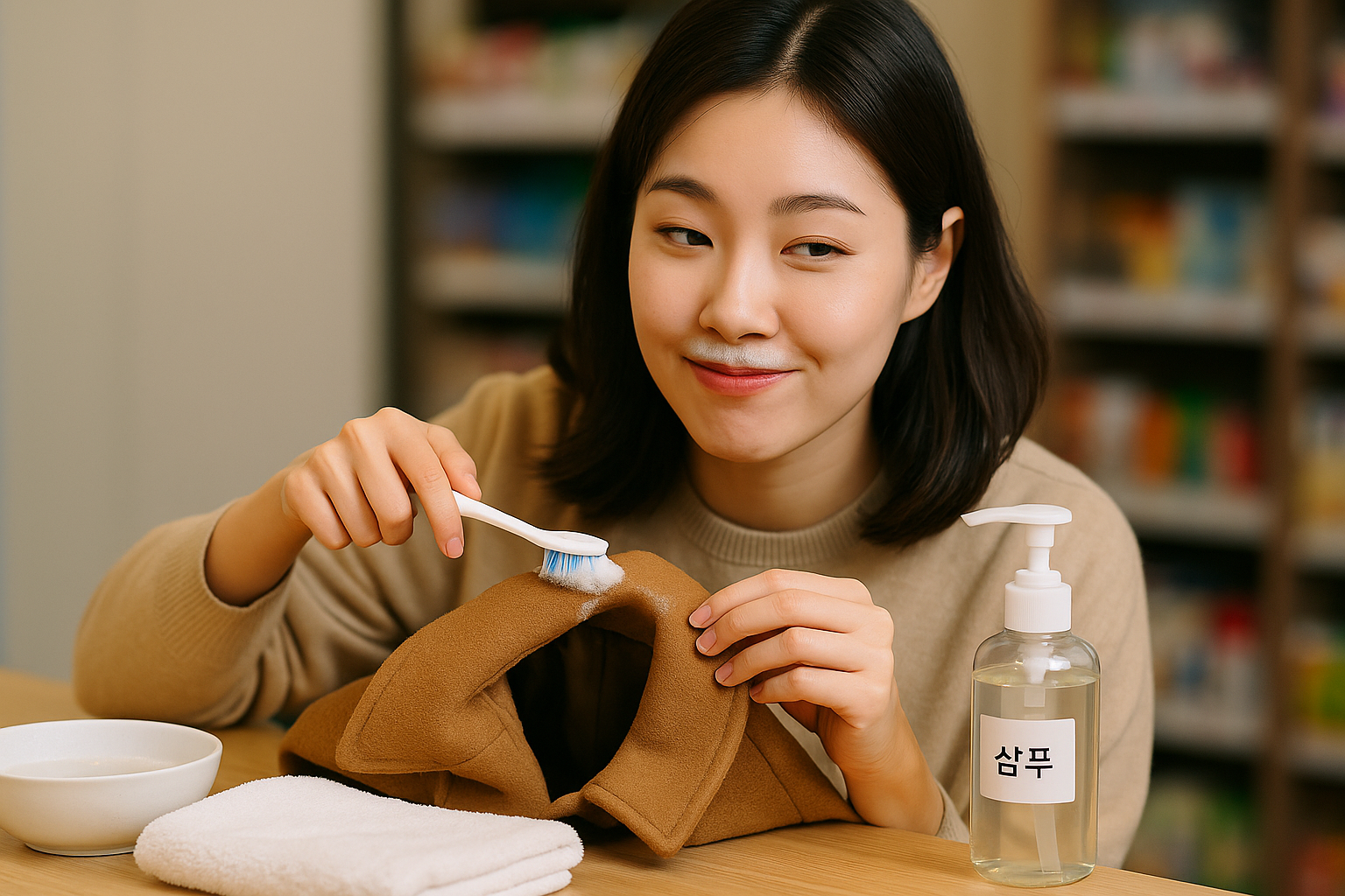 코트 목깃 얼룩 제거법: 샴푸·칫솔로 안전하게 끝내는 초간단 세탁팁