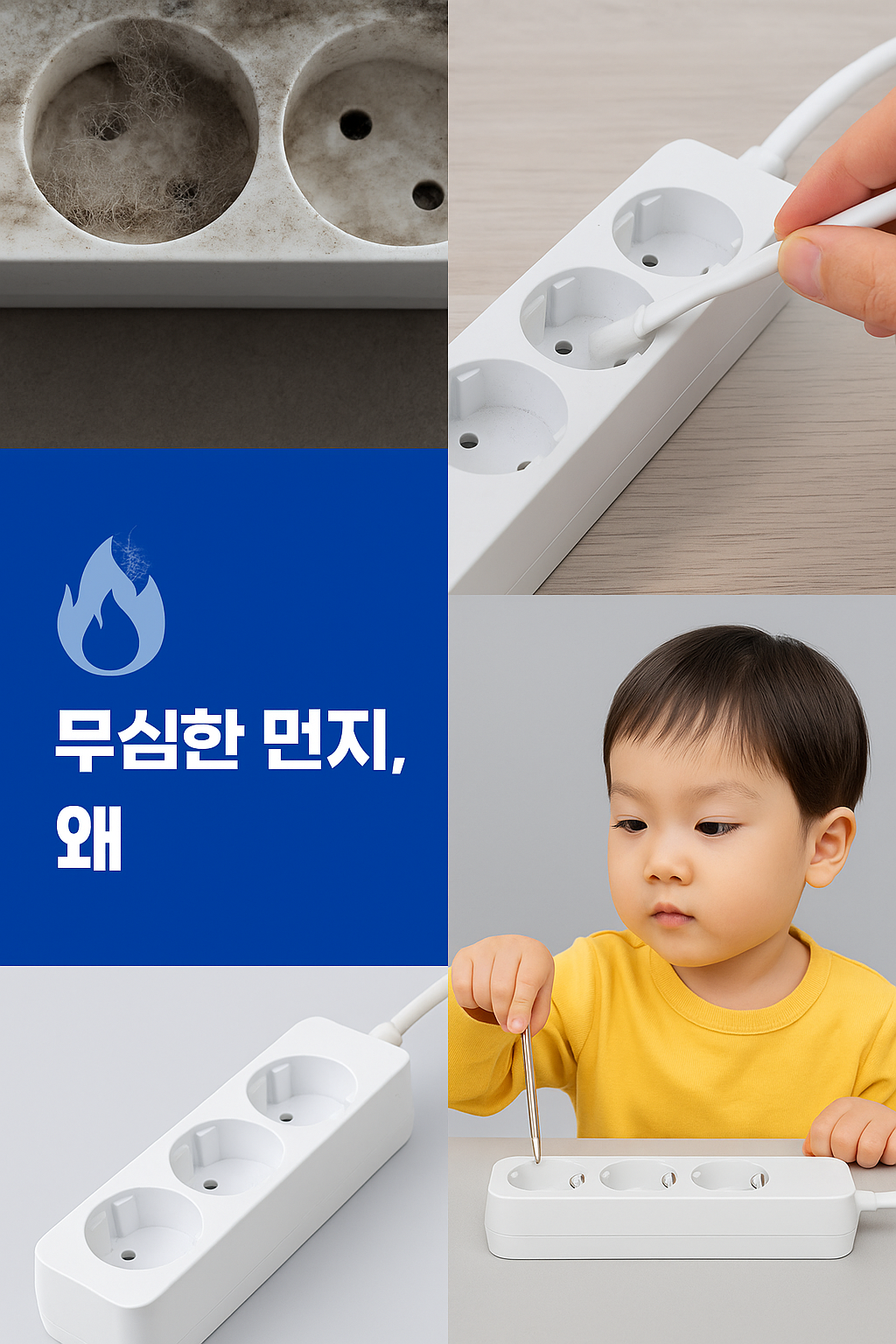 멀티탭 뚜껑의 중요성: 무심코 넘긴 먼지가 만든 화재 위험