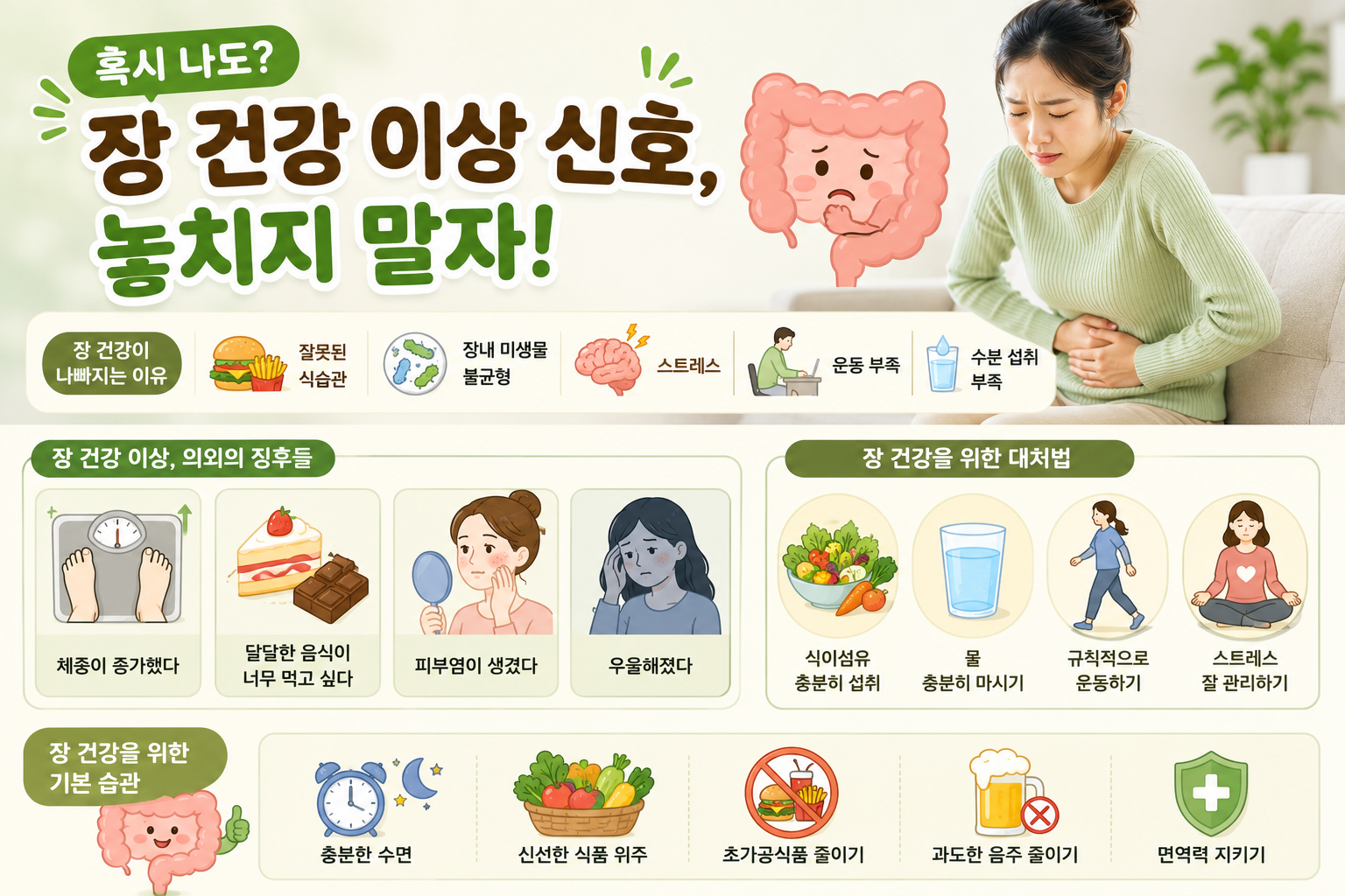 단 음식이 자꾸 당긴다면? 장 건강 나빠졌다는 의외의 신호 4가지