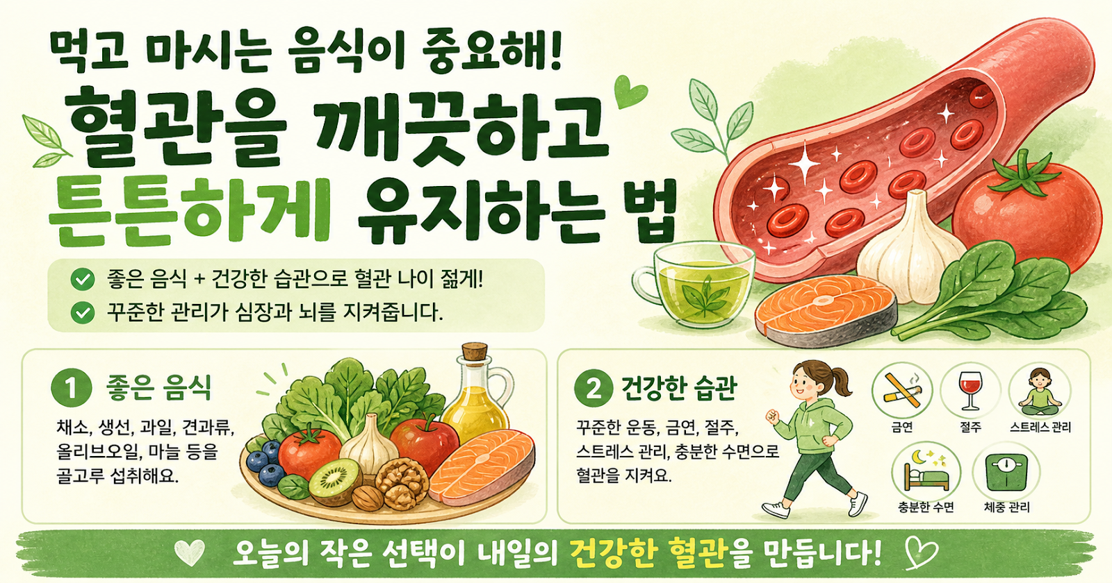 혈관에 좋은 음식 17가지, 막히기 전에 챙겨야 할 동맥경화 예방 식단