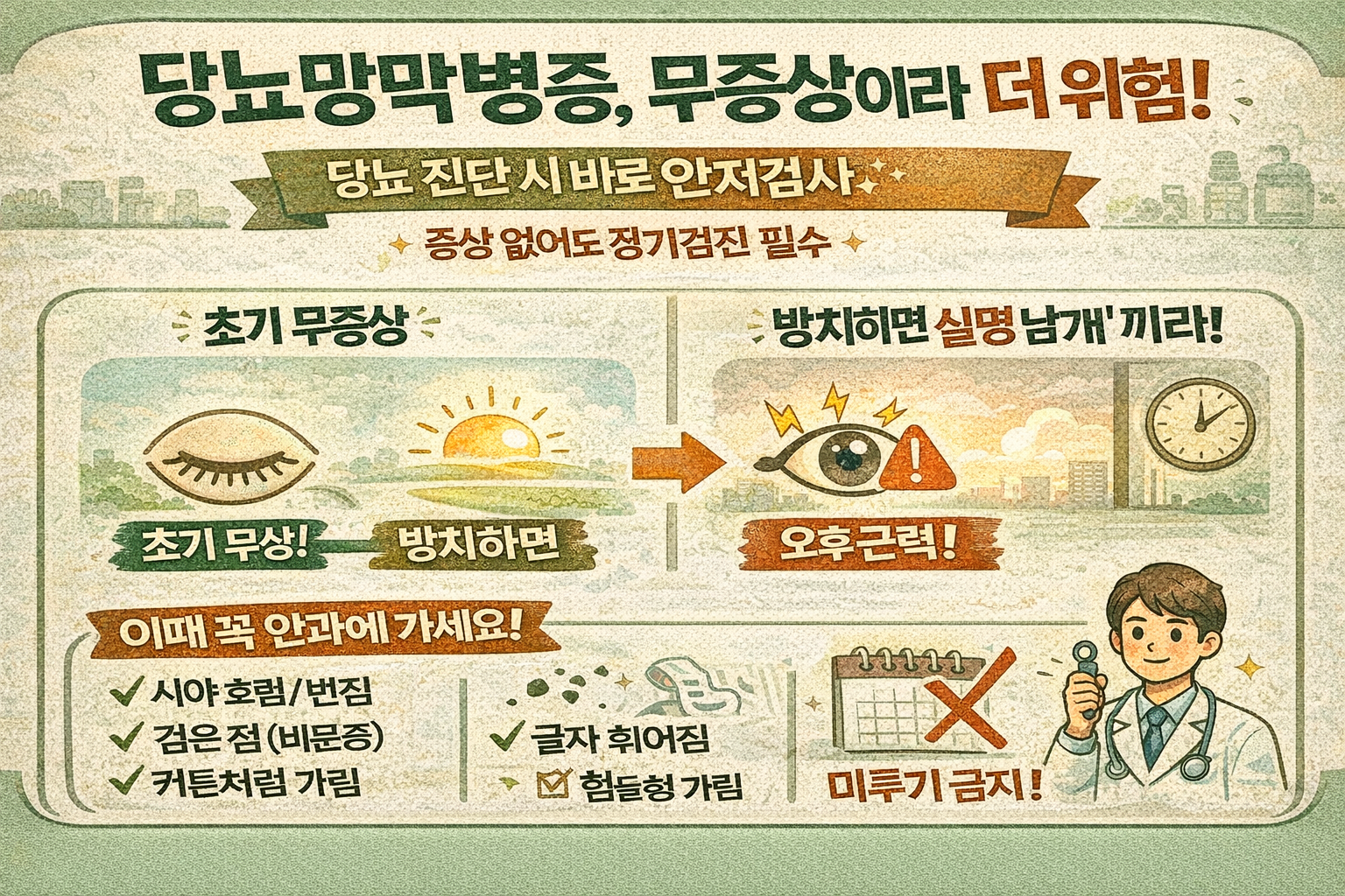 당뇨망막병증 ‘초기 무증상’…당뇨 진단받은 ‘이때’ 안과검진 안 하면 실명 위험