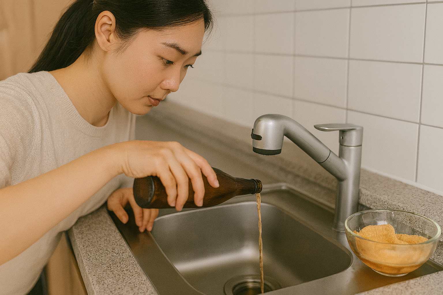 남은 맥주 활용법: 배수구 냄새 제거·주방 찌든 때 닦는 꿀팁