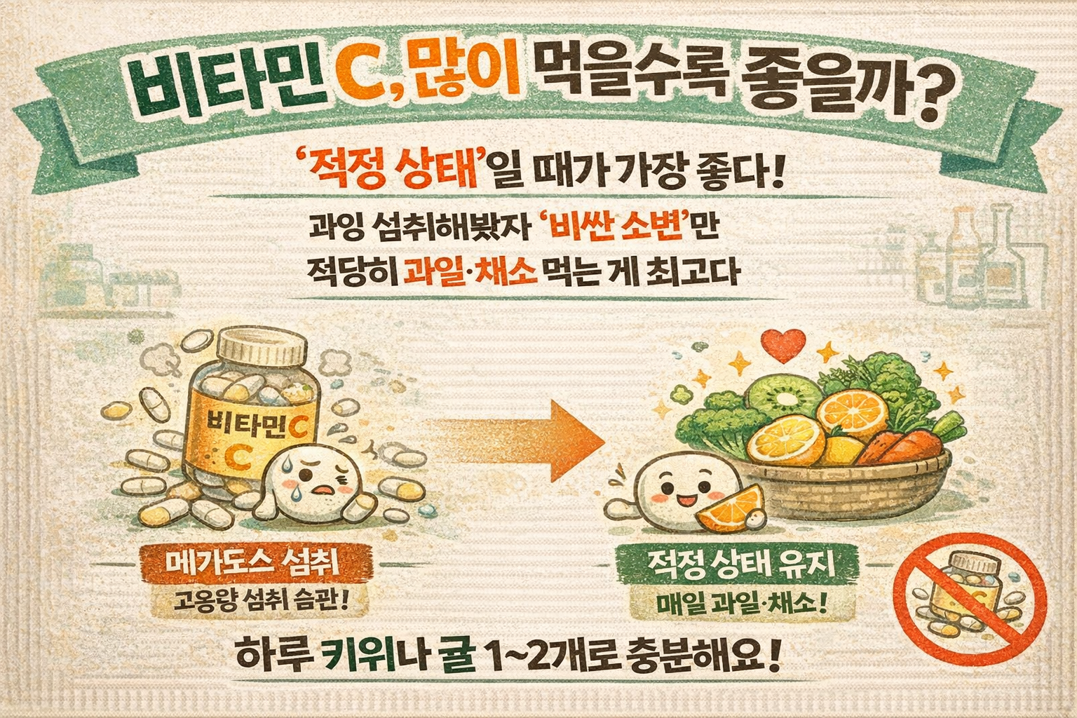비타민 C 많이 먹을수록 좋을까? 정답은 적정 섭취와 과일·채소