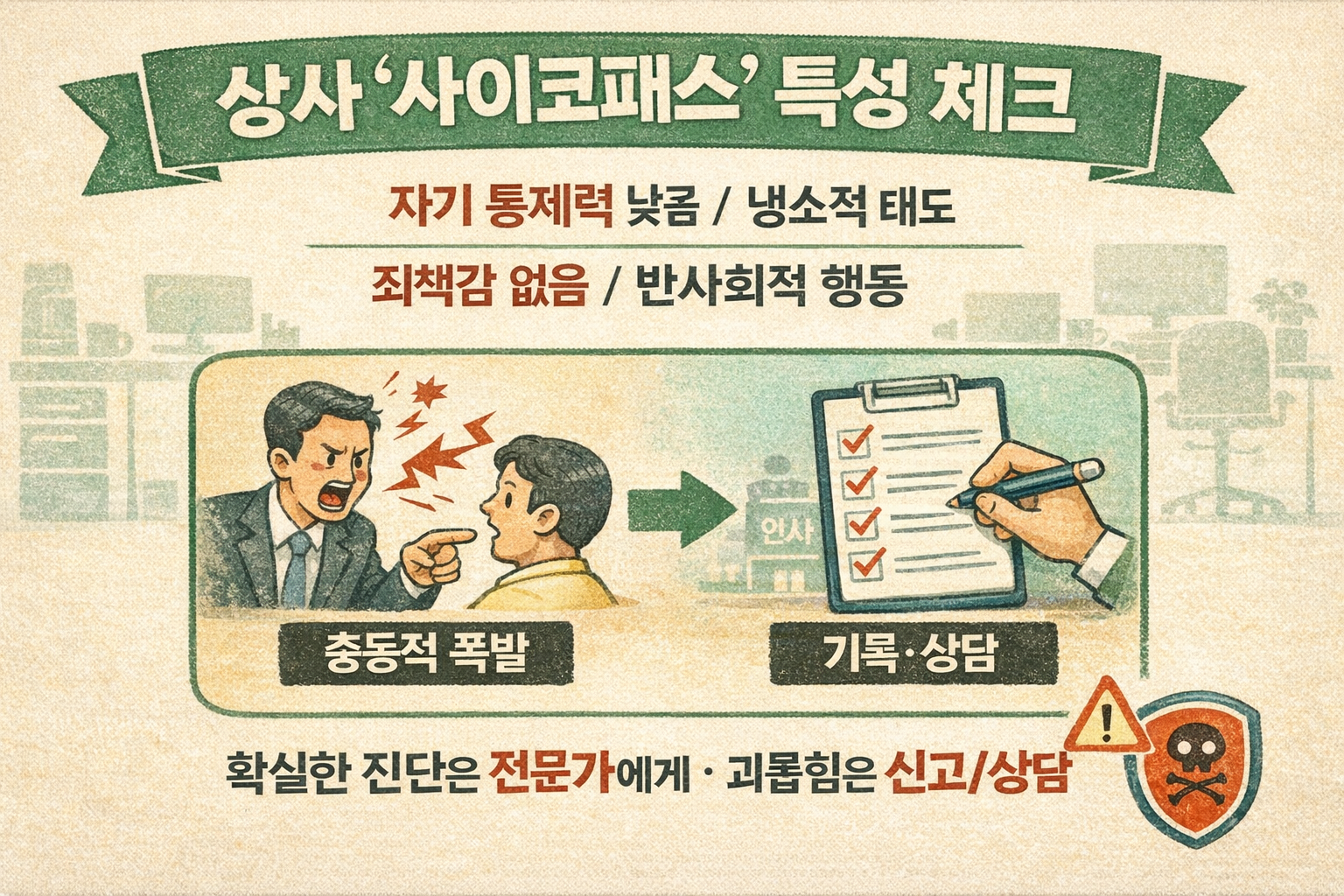 팀장이 ‘사이코패스’일까? 다크 테트라드로 보는 5가지 경고 신호 체크