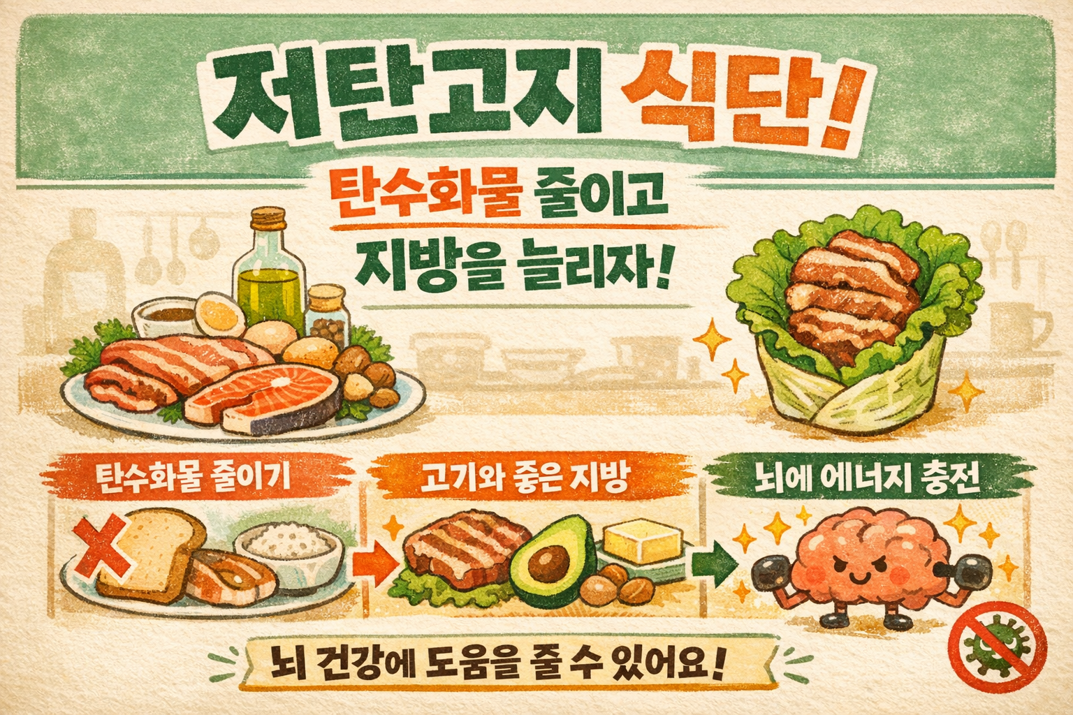 저탄고지 식단, 다이어트 아닌 뇌전증 치료? 케토제닉 발작 감소 효과 주목