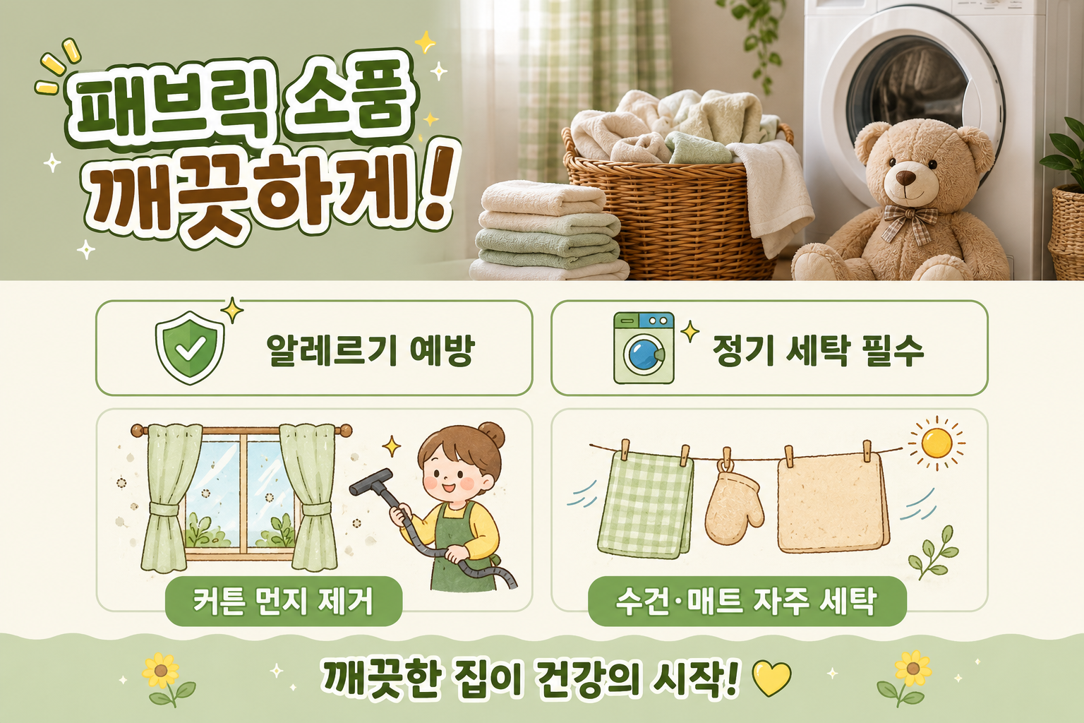 커튼·욕실매트 언제 빨까? 곰팡이 막는 집안 패브릭 6가지 세탁 주기
