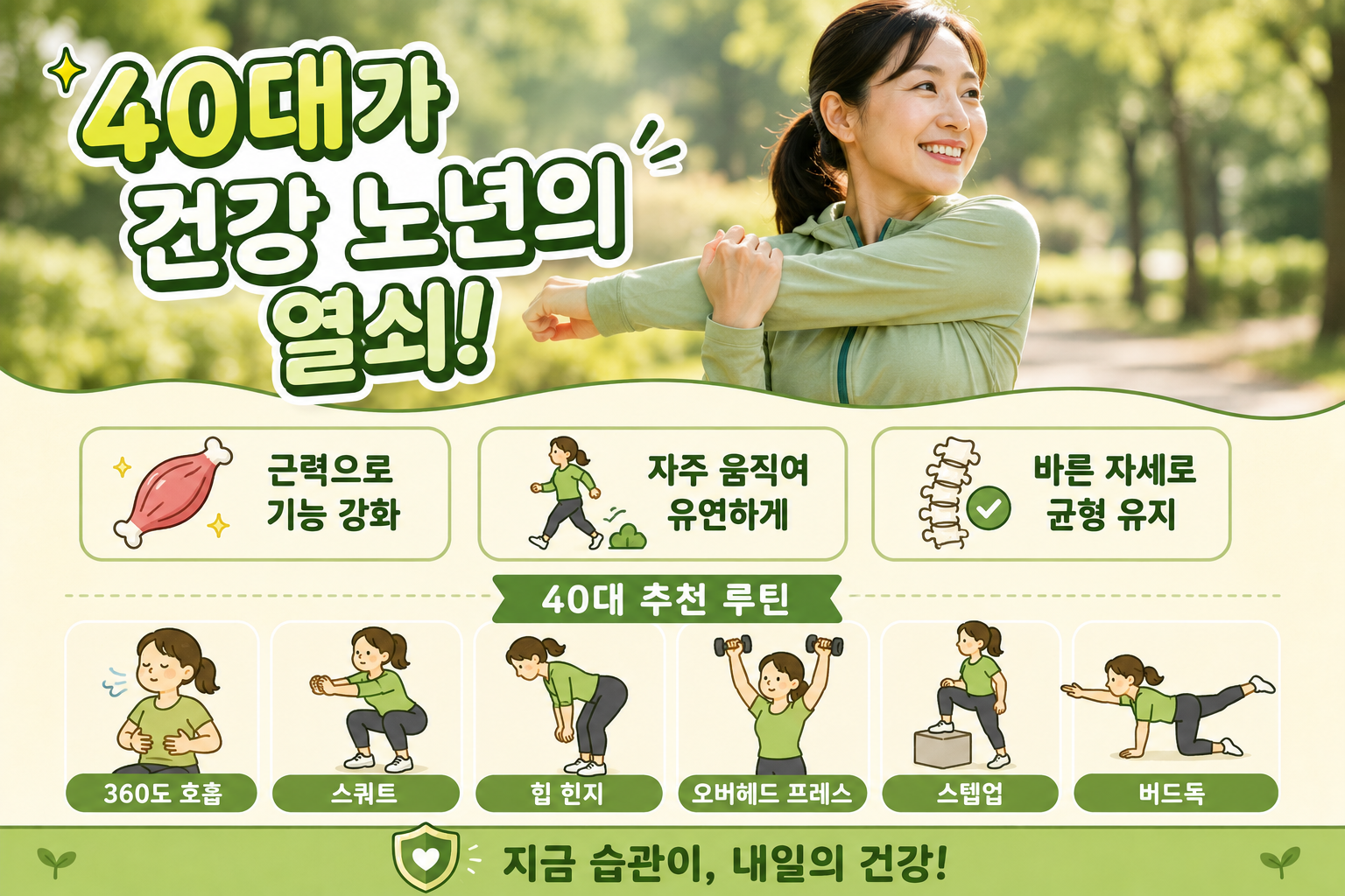 40대부터 꼭 해야 할 운동 루틴, 노년 이동 능력은 지금 결정된다