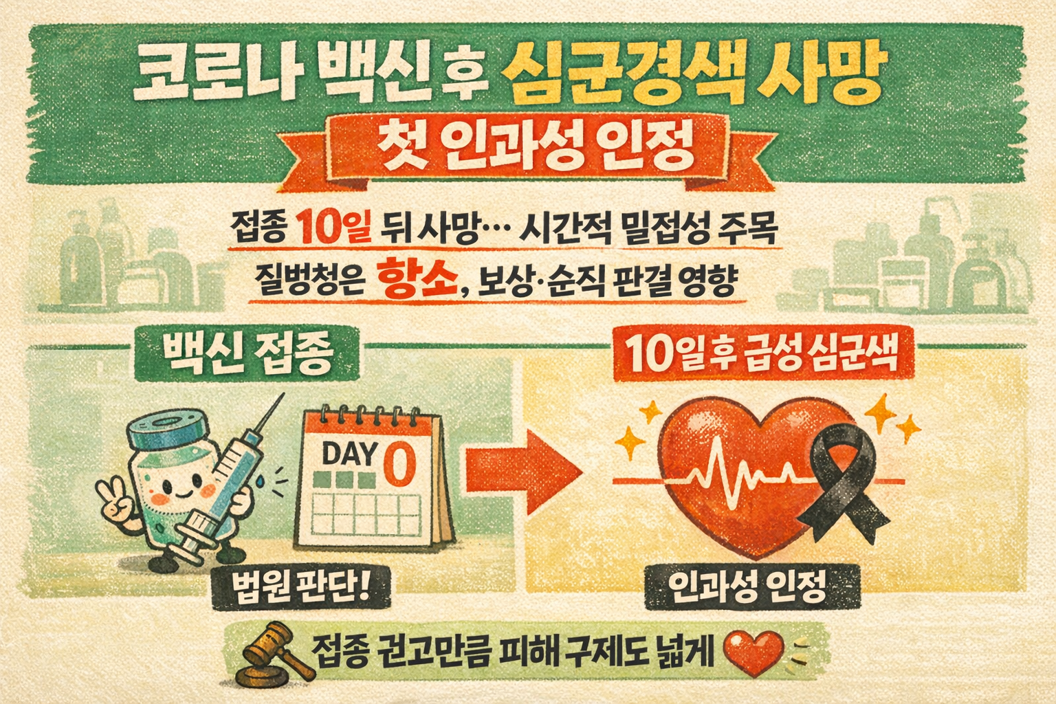 서울행정법원, 코로나 백신 후 심근경색 사망 ‘첫 인과성’ 인정…질병청 항소까지