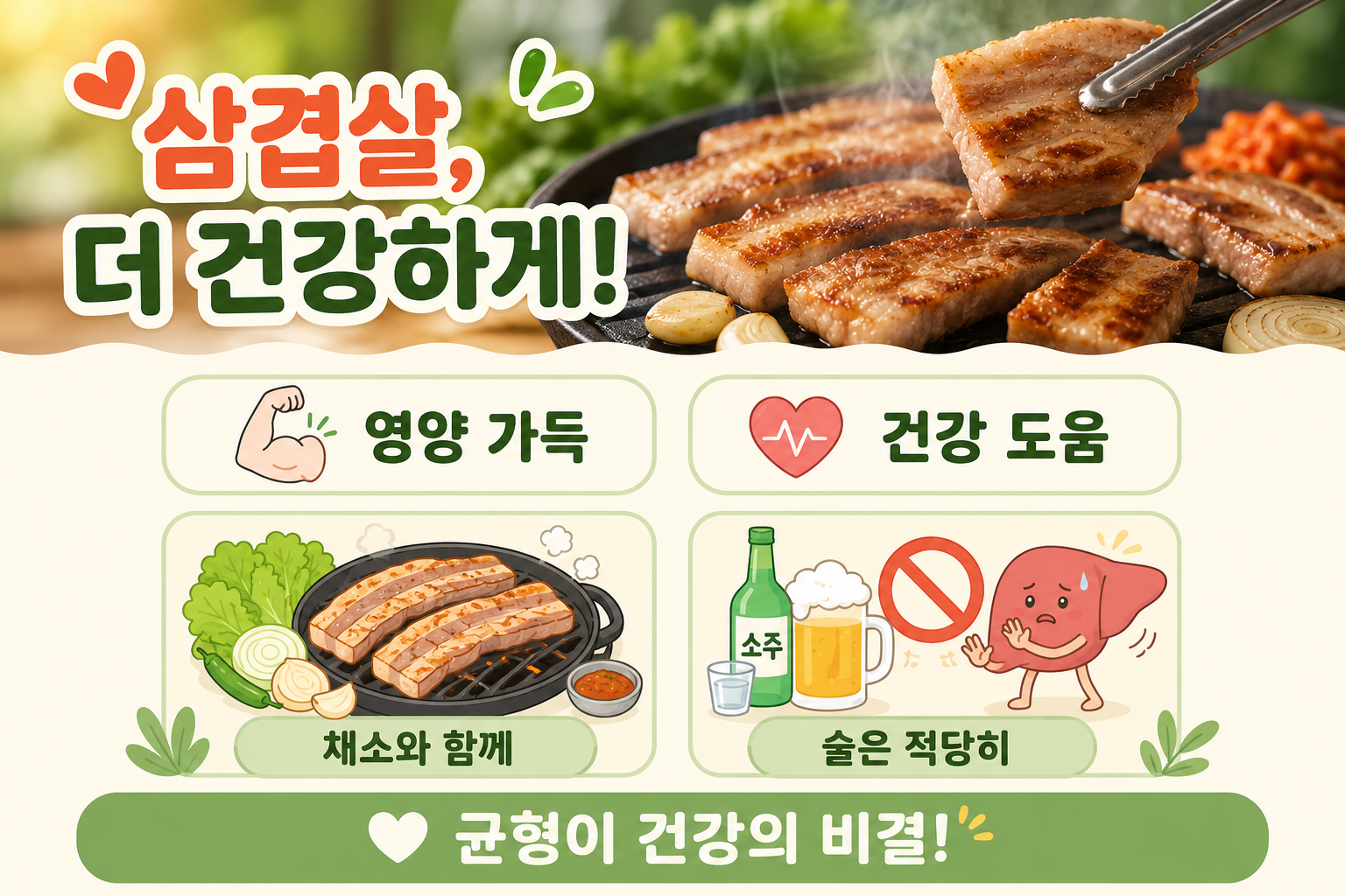 삼겹살은 몸에 나쁠까? 술과 함께 먹으면 간이 힘들어지는 이유