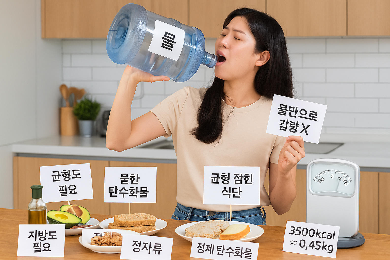 물 많이 마시면 살 빠진다? 다이어트 오해 vs 사실: 지방·탄수화물·수분의 진실