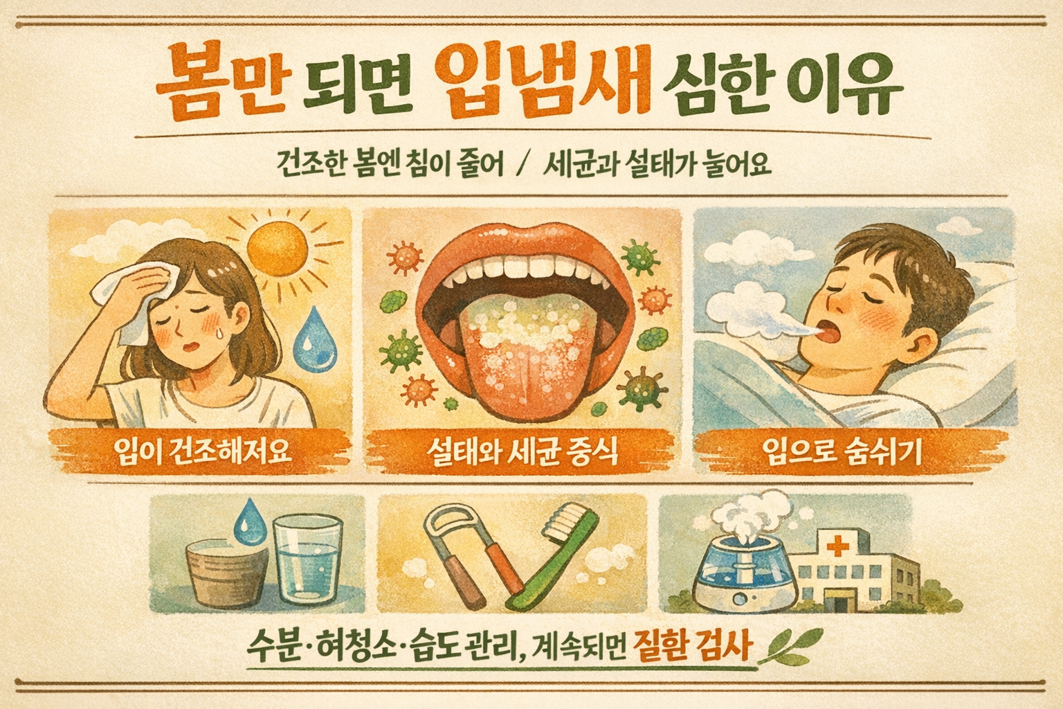열심히 이 닦는데 왜? 봄철 입냄새 심해지는 이유, 범인은 구강건조