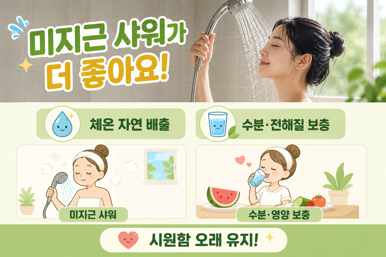 폭염에 찬물 샤워하면 더 덥다? 미지근한 물 온도와 올바른 샤워법