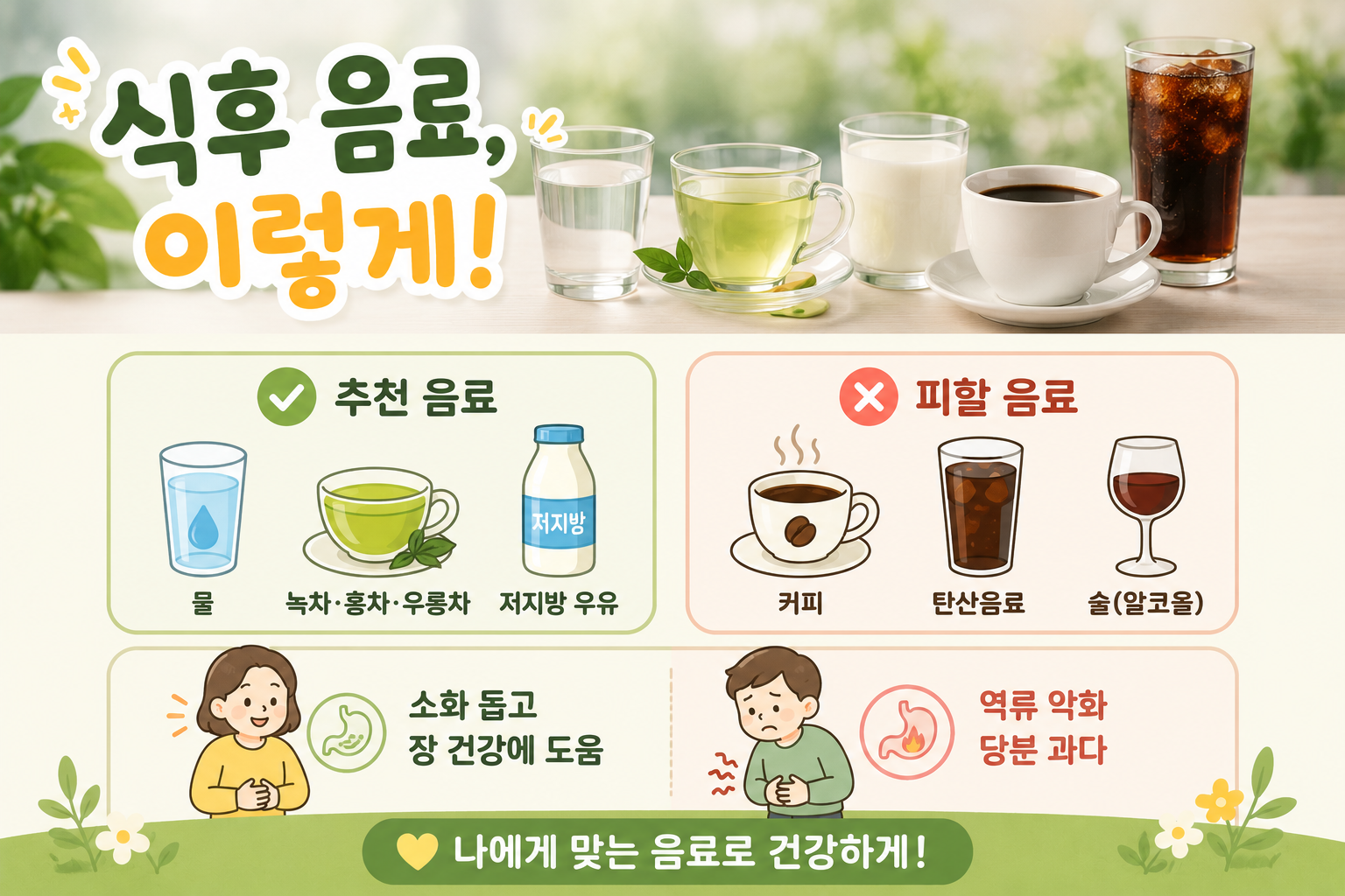 식후 마시면 좋은 음료는 따로 있다… 커피·탄산 대신 ‘이것’
