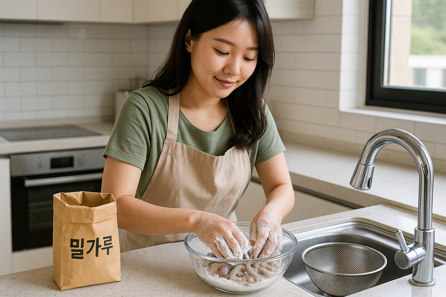 주꾸미·문어 밀가루 손질법: 빨판 이물질 제거·미끈기 잡는 세척 요령
