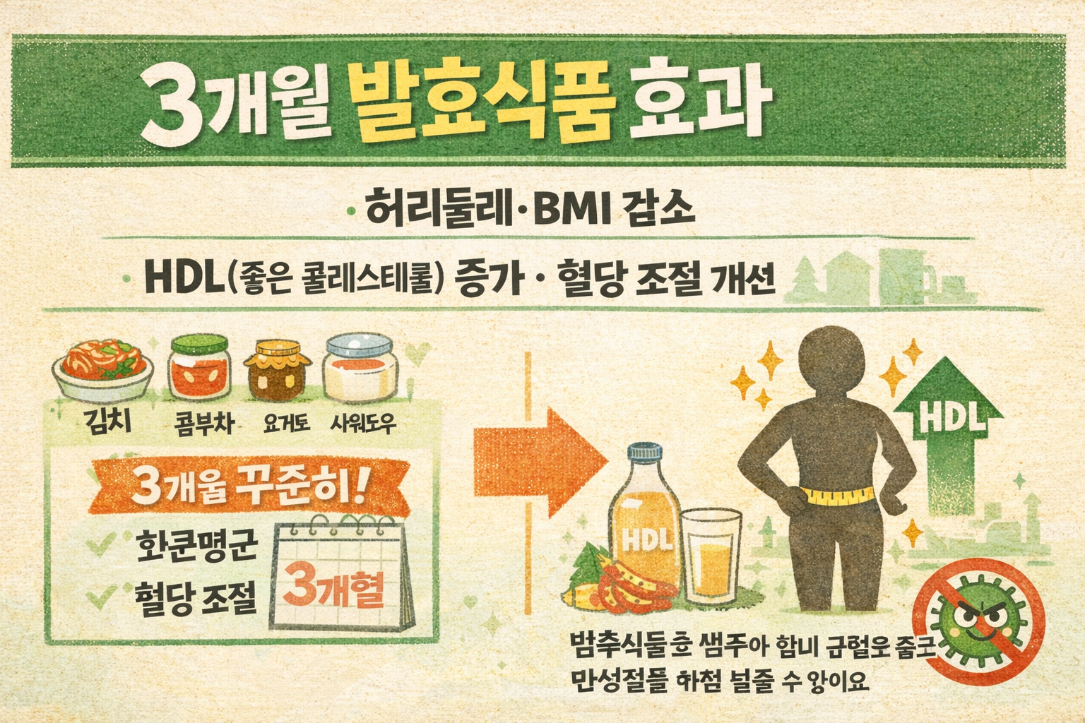 콤부차·김치 3개월 먹었더니 허리둘레 줄고 HDL 늘었다? 생균 풍부한 발효식품 연구
