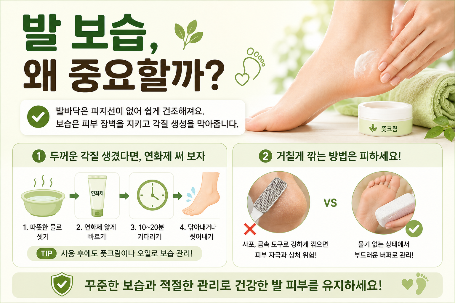 발뒤꿈치 각질 무조건 깎지 마세요…보습이 먼저인 이유