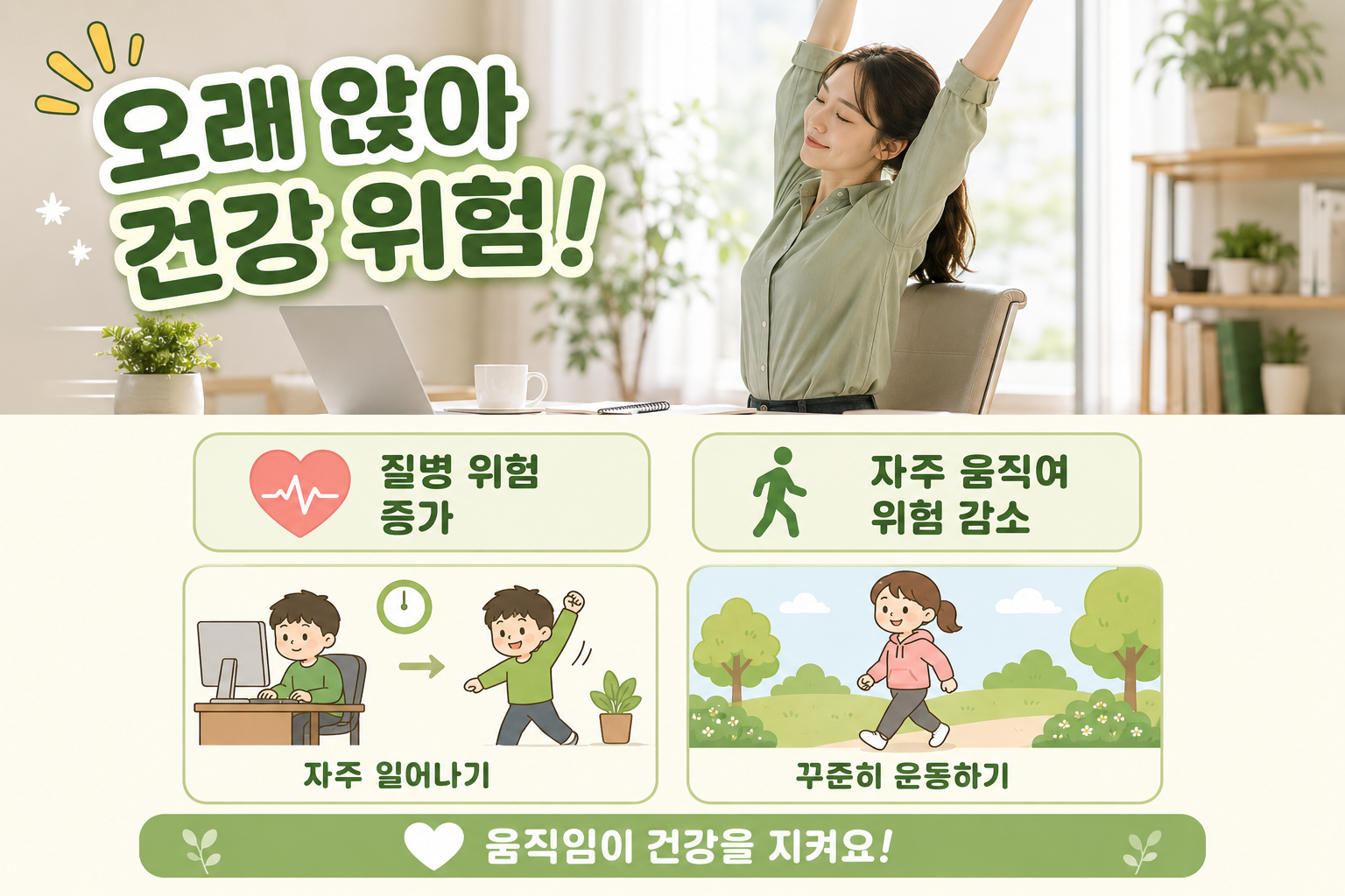 오래 앉아 있으면 몸에 생기는 변화 10가지, 하루 8시간 이상이면 위험?